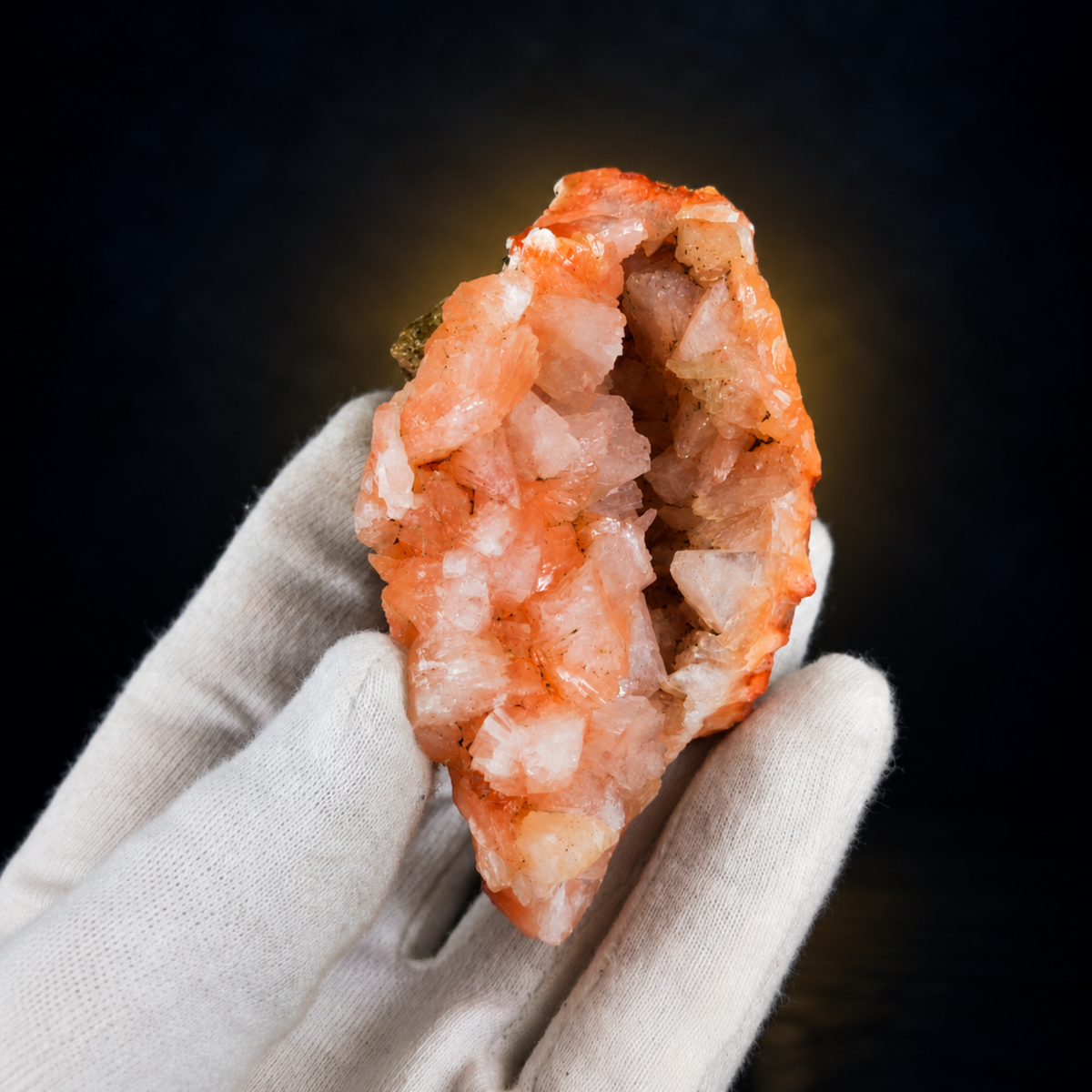 Natural Orange Stilbite Crystal Cluster – 160 g