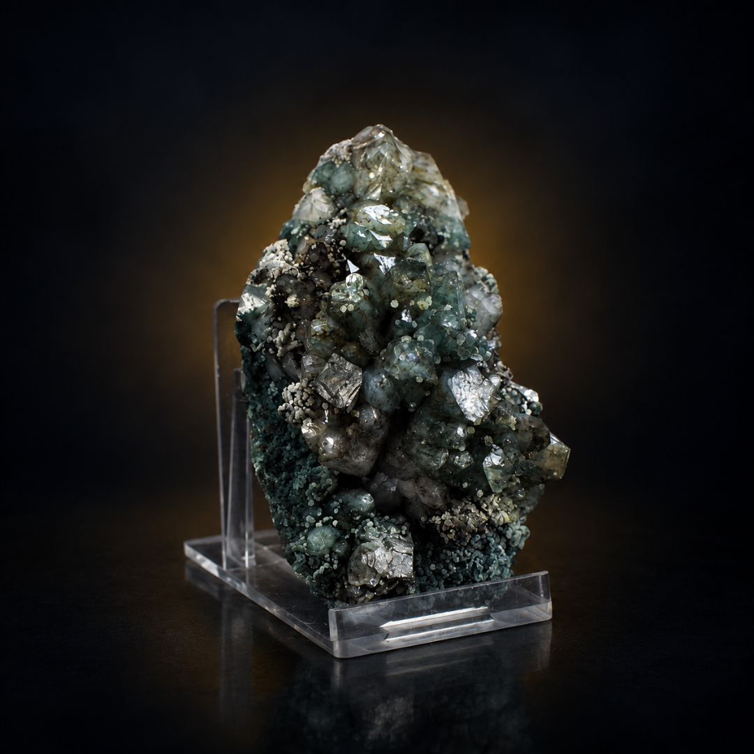 Natural Fluorite with Calcite Crystal Cluster – 150g