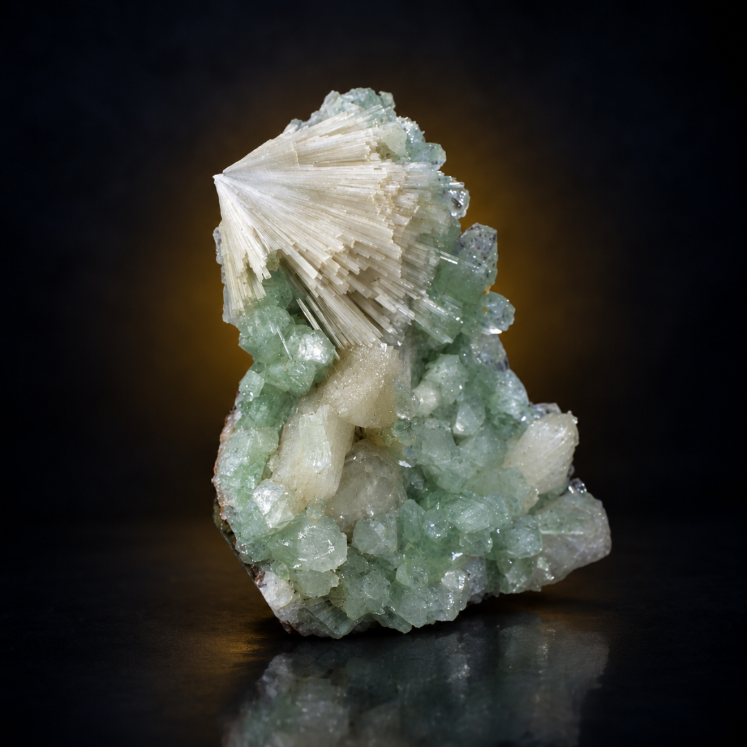 Natural Green Apophyllite Crystal Specimen – 380g