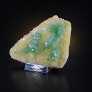 Natural Green Apophyllite with Stilbite Crystal Matrix Mineral Specimen from India 190 gm 11 × 10 × 2 cm