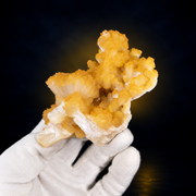 Natural Orange Calcite with White Stilbite Crystal Cluster – 180 g