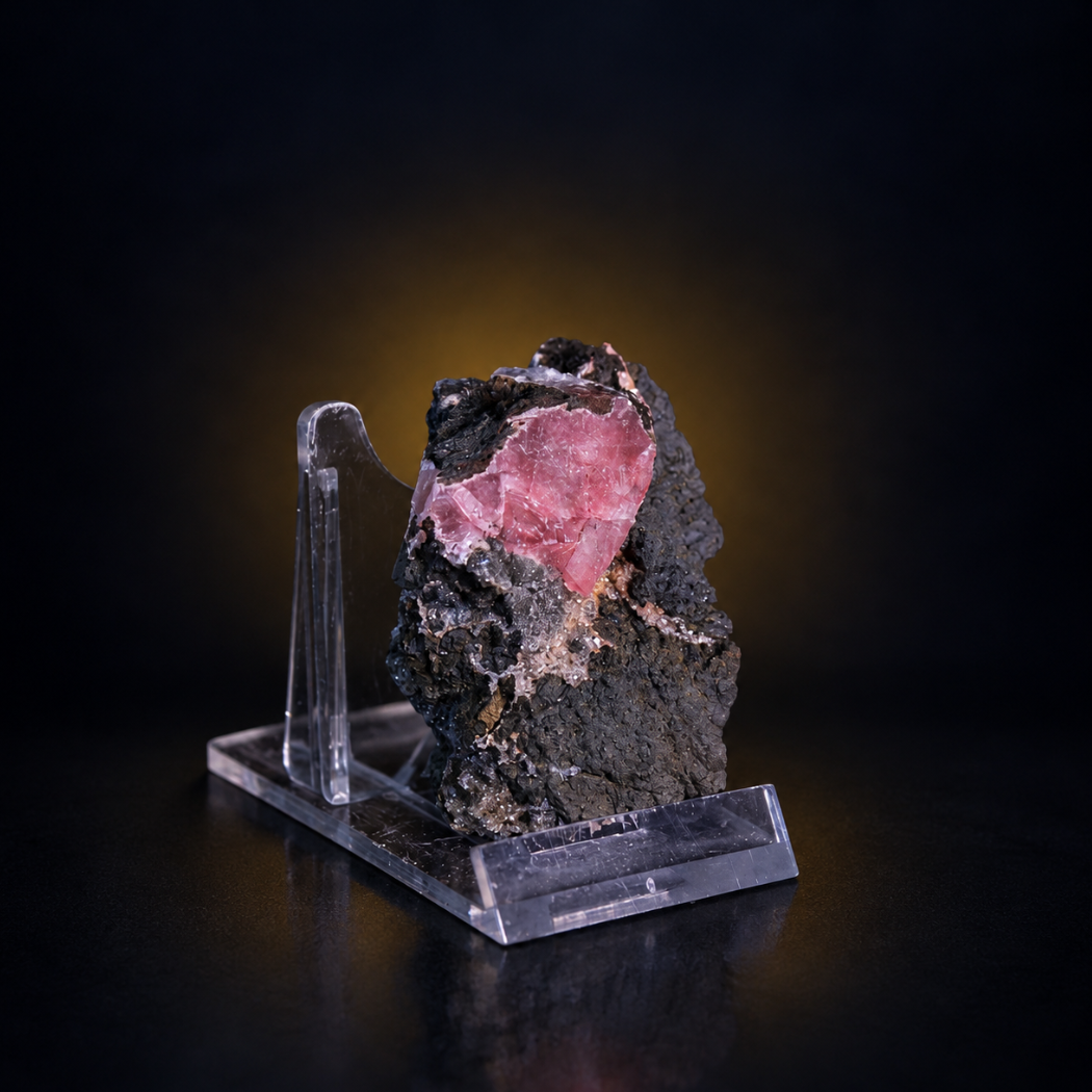 Natural Pink Calcite Crystal Mineral Specimen – India