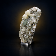 Natural Green Apophyllite with Heulandite Matrix Scolecite