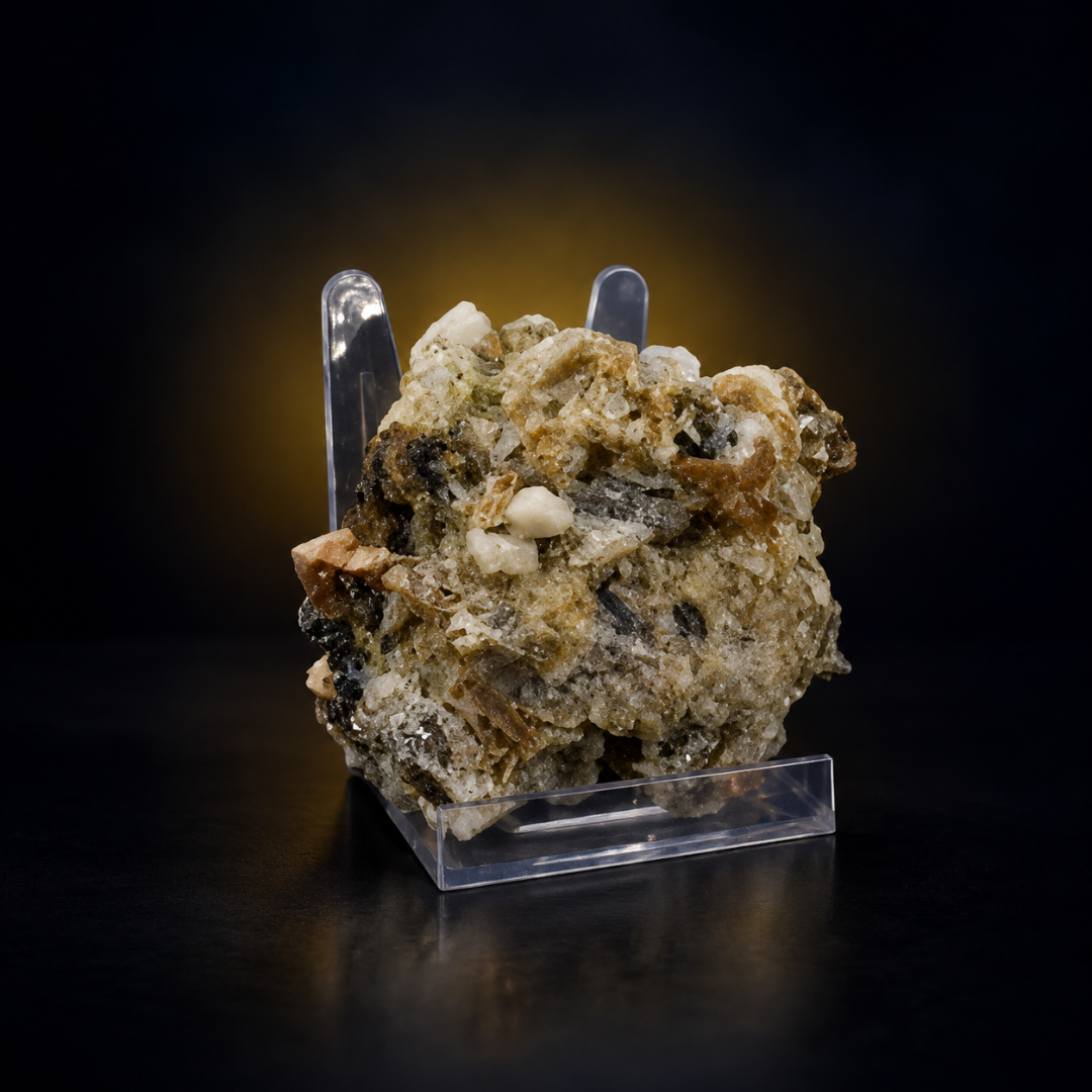 Natural Fluorescent Transparent Apatite Crystal with Pyrite & Calcite Inclusions