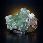 Natural Green Apophyllite with Heulandite Crystal Specimen – India