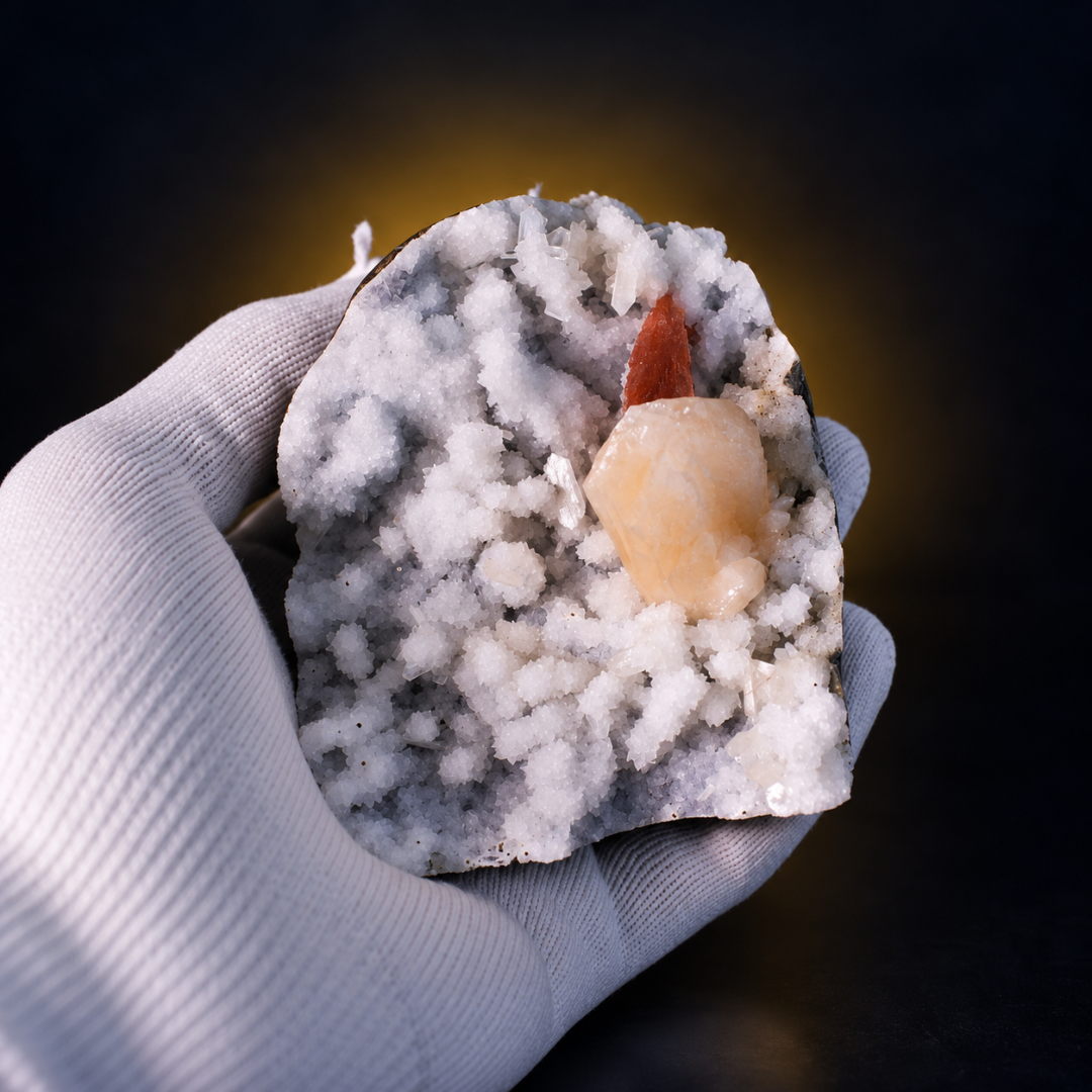 Stilbite with Chalcedony Matrix – Natural Mineral Specimen