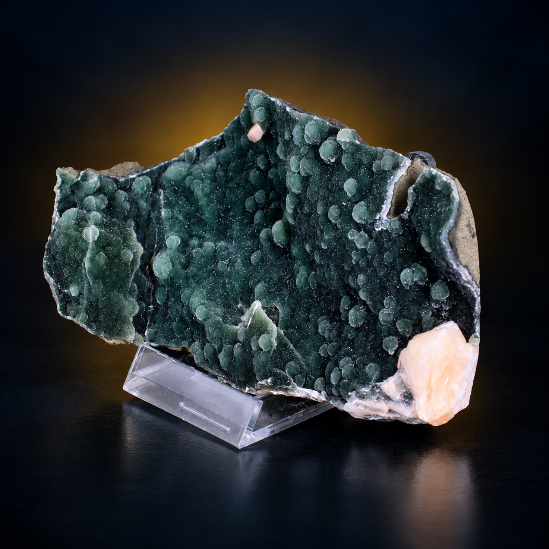 Natural Chalcedony with Heulandite Matrix Mineral Specimen – India