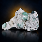 Natural Green Apophyllite with Heulandite Crystal Specimen – India