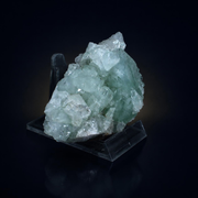 Green Apophyllite Crystal Cluster on Stilbite Collectible Mineral Specimen 8 × 5 × 3 cm