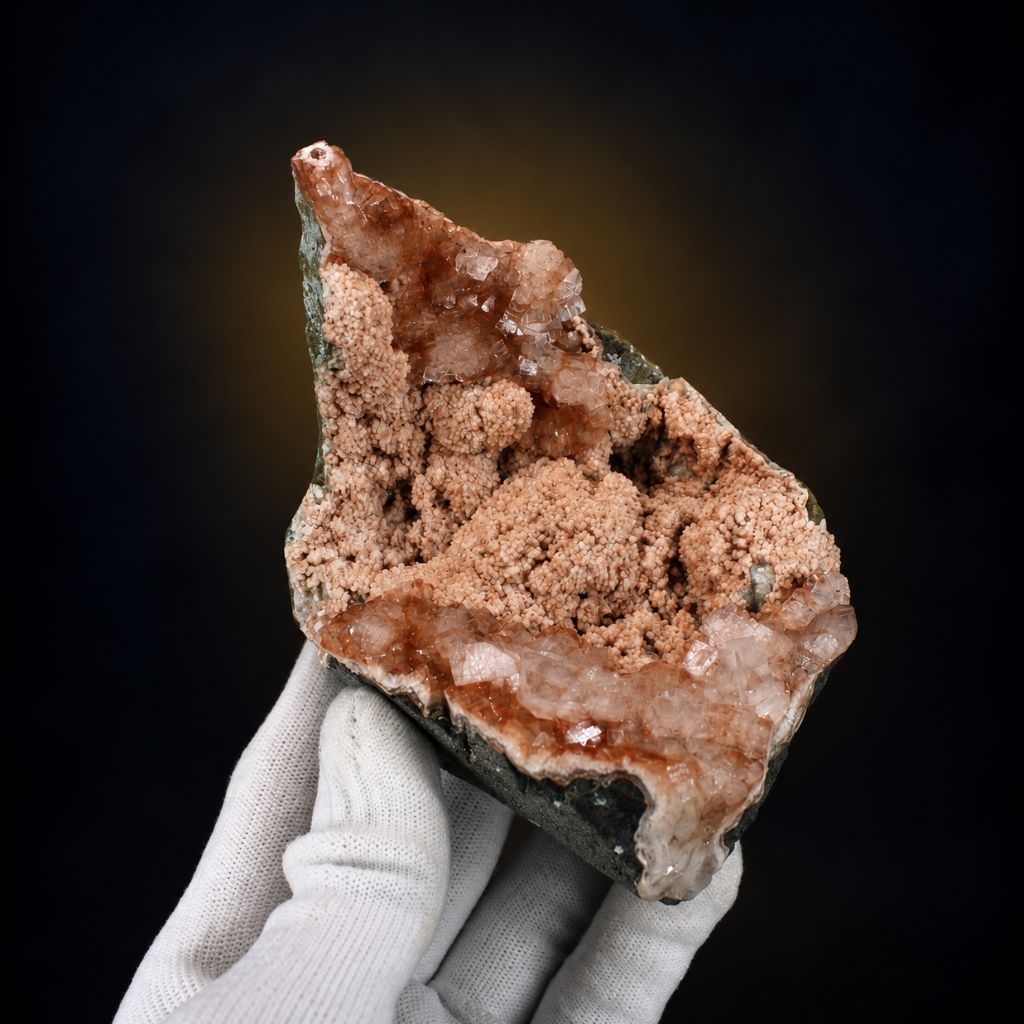 Stilbite specimen — India, 430 g.