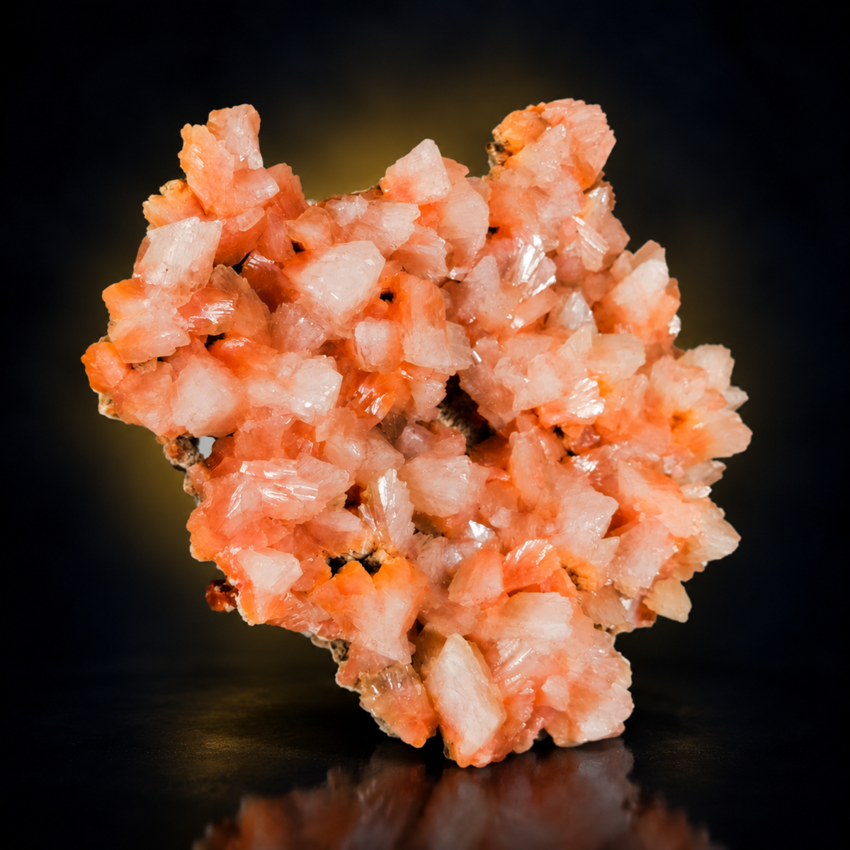 Natural Orange Stilbite Crystal Cluster – 320 g