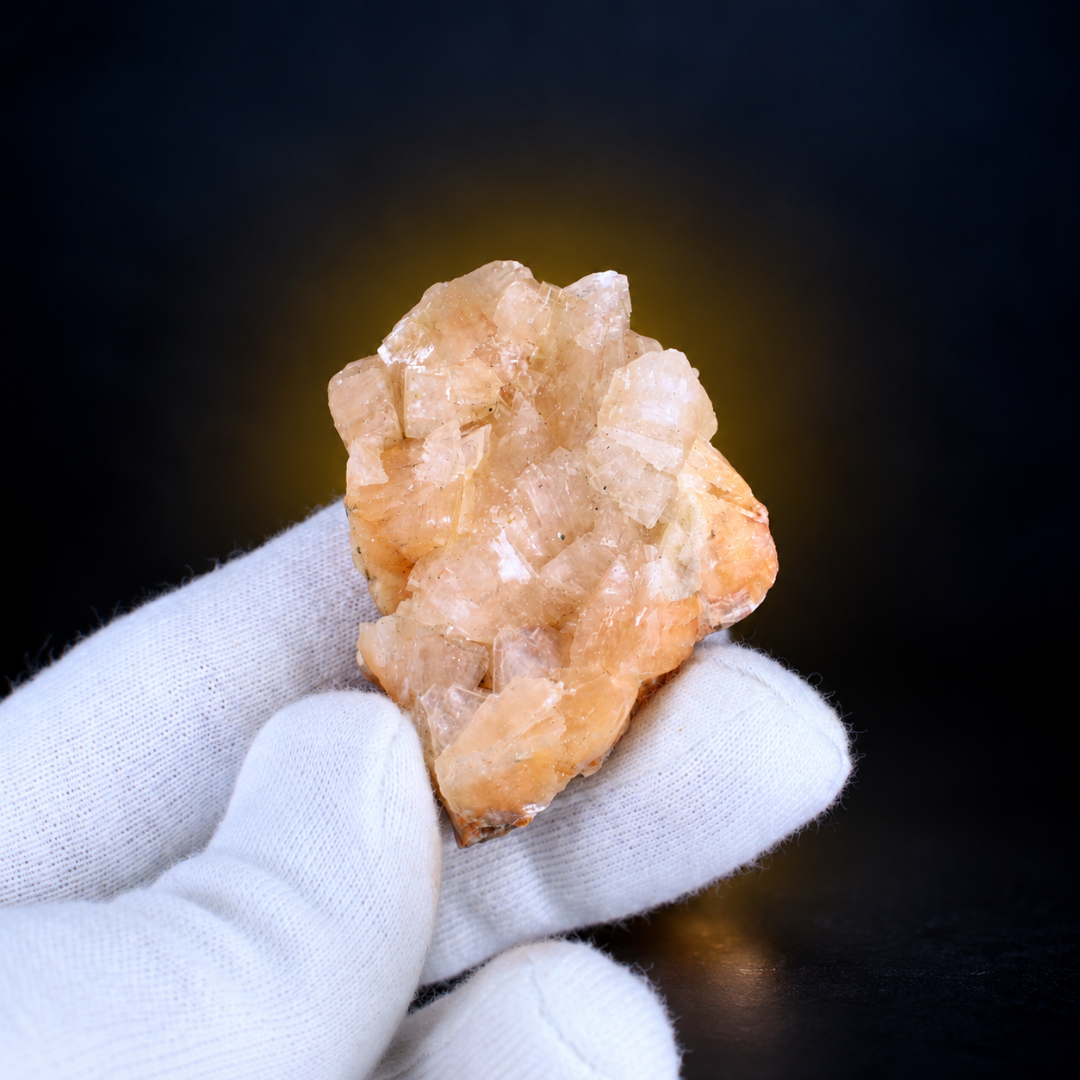 Natural Orange Peach Stilbite Crystal Specimen Lot – 32 Pieces