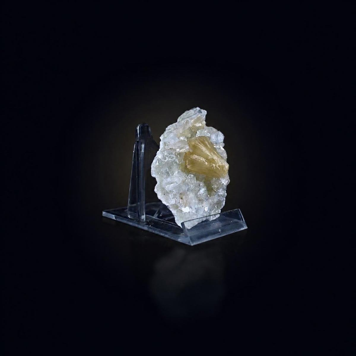 Natural Stilbite with Apophyllite Crystal Cluster – 30 g