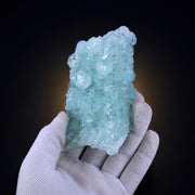 Natural Green Apophyllite Crystal Matrix Mineral Specimen from India 165 gm 13 × 7 × 2 cm