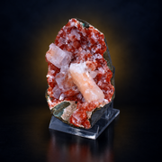Natural Apophyllite &amp; Stilbite with Hematite Mineral Specimen – 180g