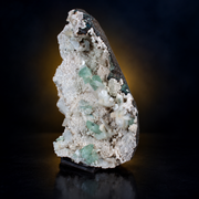 Natural Green Apophyllite with Heulandite Crystal Specimen – India