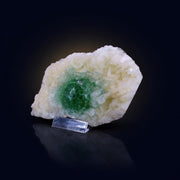 Natural Green Apophyllite with Stilbite Crystal Matrix Mineral Specimen from India 390 gm 13 × 8 × 3 cm