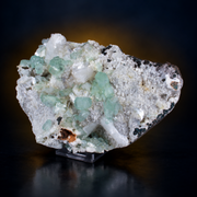 Natural Green Apophyllite with Heulandite Crystal Specimen – India
