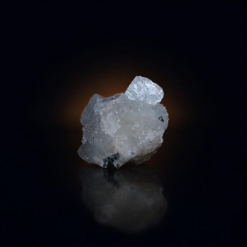 Apophyllite on White Quartz Crystal Specimen Natural Indian Mineral 130g