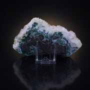 Natural Green Apophyllite with Stilbite Crystal Matrix Mineral Specimen from India 410 gm 15 × 9 × 2 cm