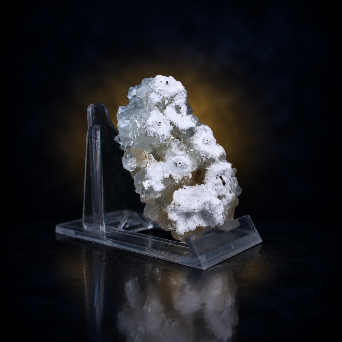Natural Apophyllite with Stilbite Crystal Cluster – 40 g