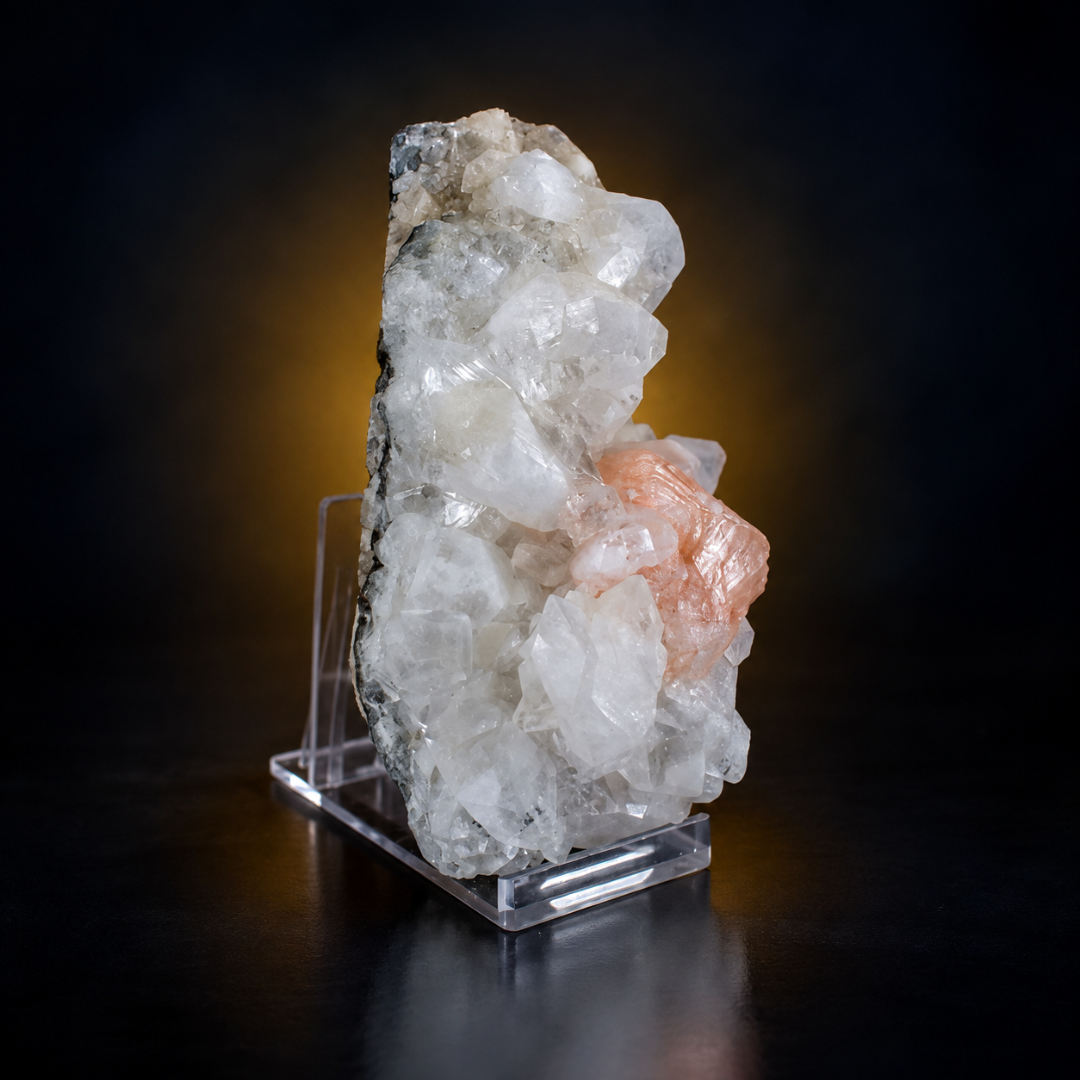 Natural Apophyllite with Heulandite Matrix Mineral Specimen