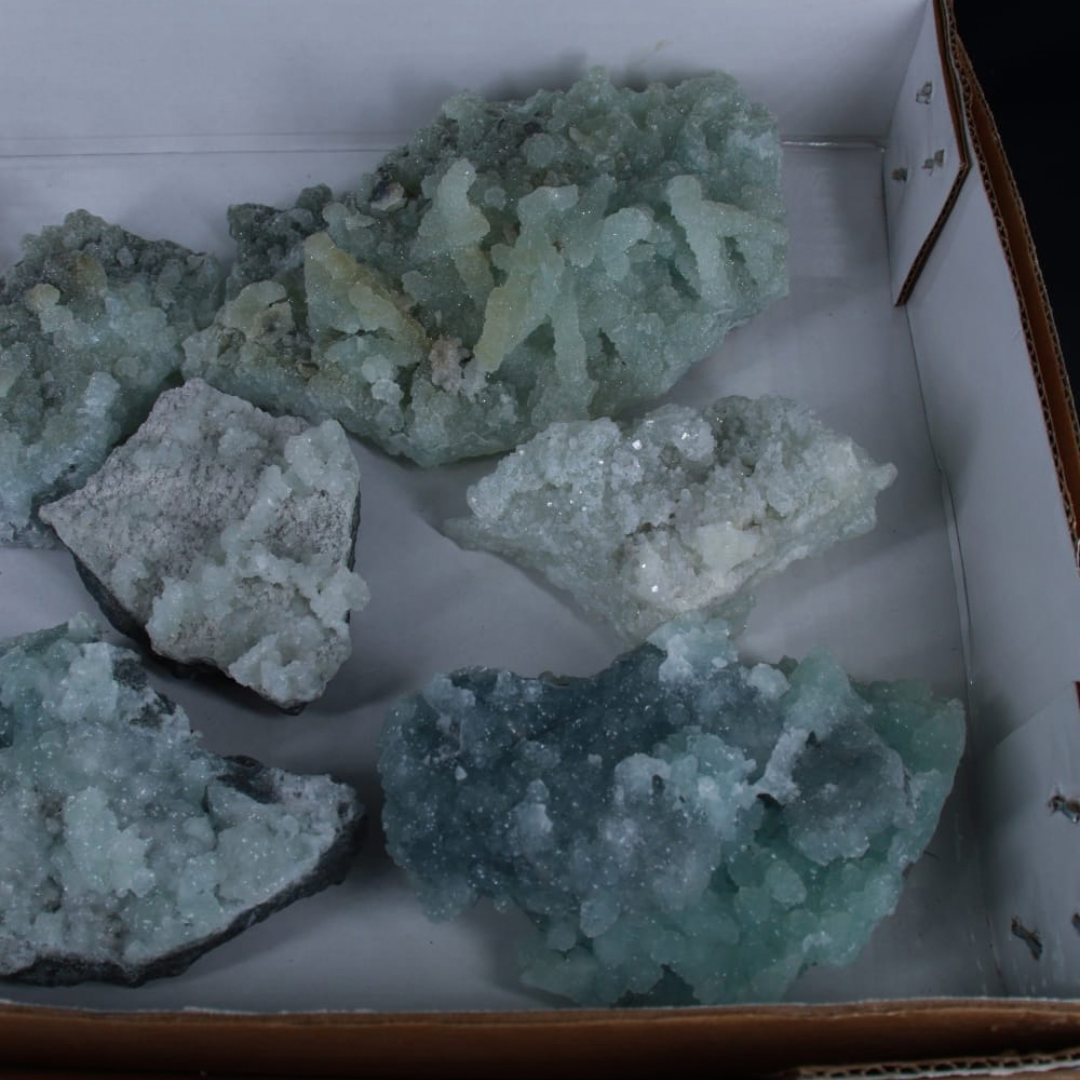 Natural Chalcedony Crystal Lot – 8 PCS – Mineral Specimens from India