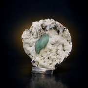 Natural Green Apophyllite with Heulandite Mordenite Crystal Specimen – India