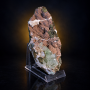 Natural Green Apophyllite with Heulandite Crystal Specimen – India