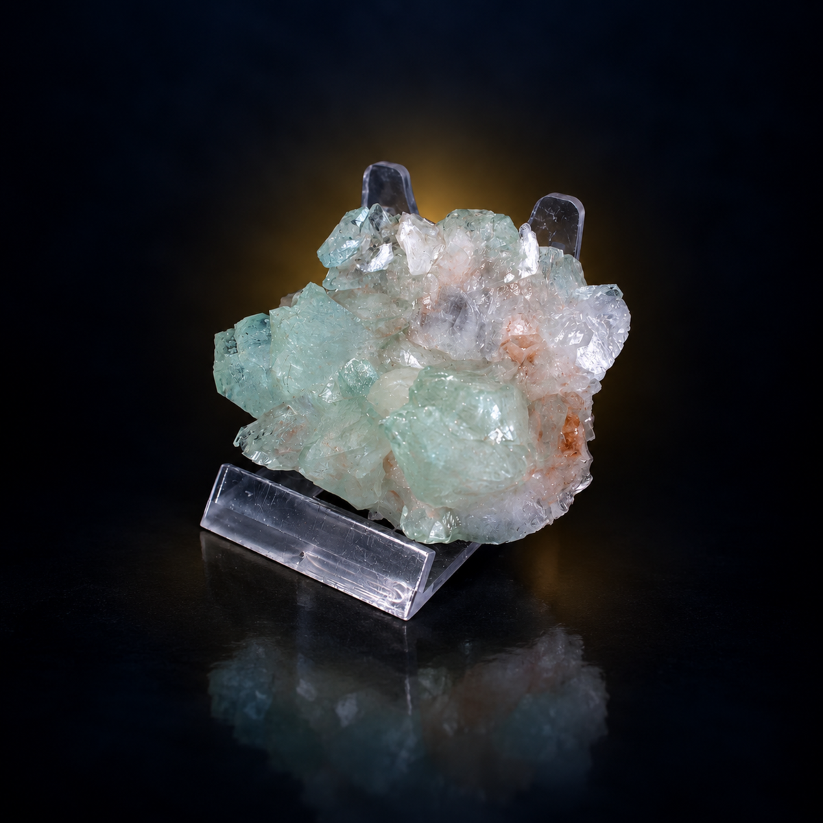 Natural Apophyllite with Heulandite and Stilbite Crystal Cluster – 100 g