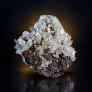 Natural Green Apophyllite with Heulandite Crystal Specimen – India