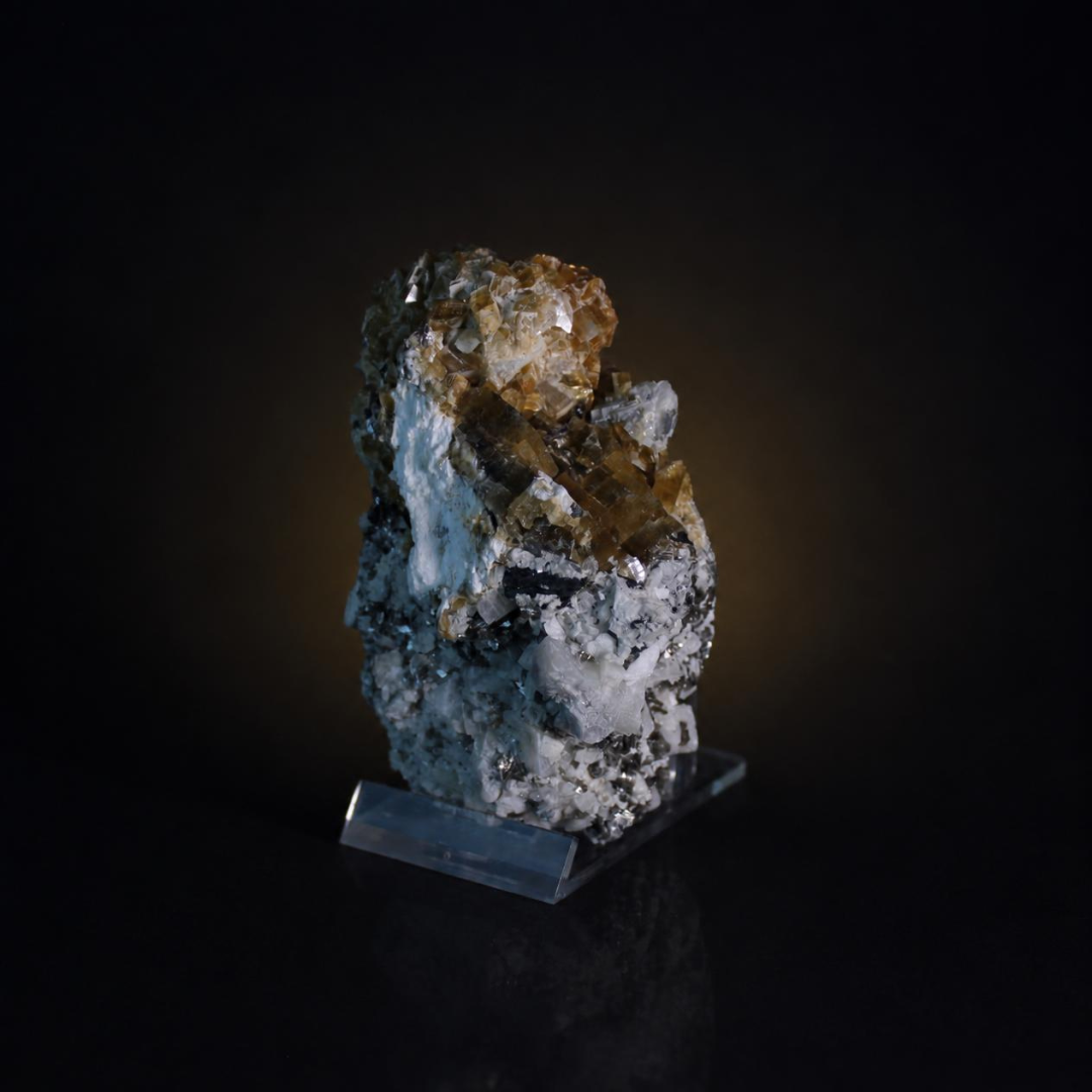 Apatite and Pyrite and Tourmaline specimen — India, 270 g.