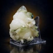 Natural White Stilbite with Green Apophyllite Mineral Specimen – 160g
