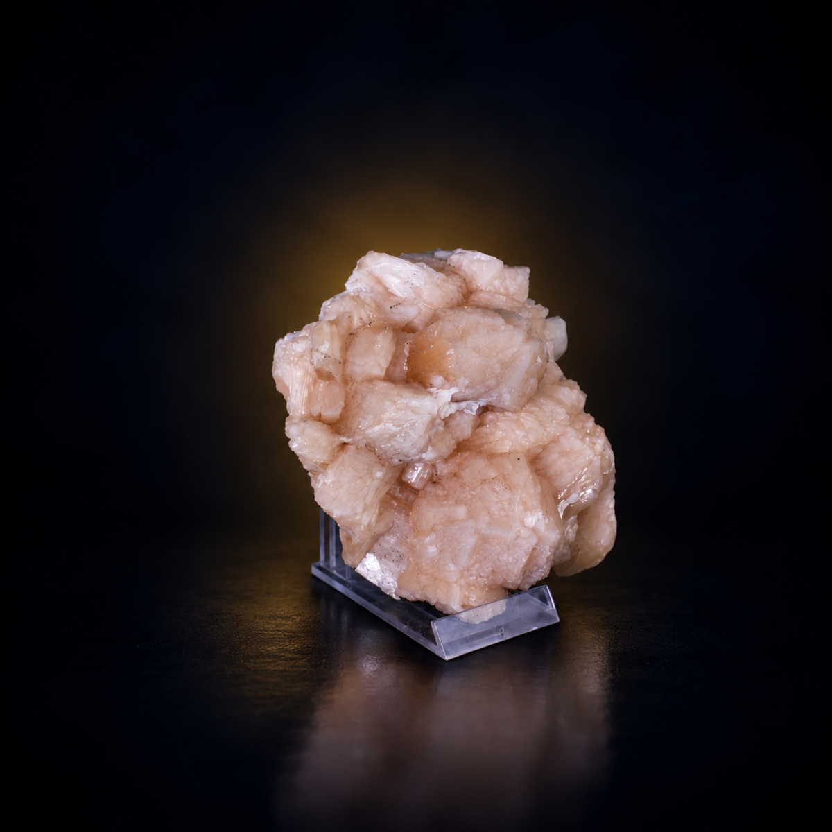Natural Orange Stilbite Mineral Specimen on Matrix – 480 g