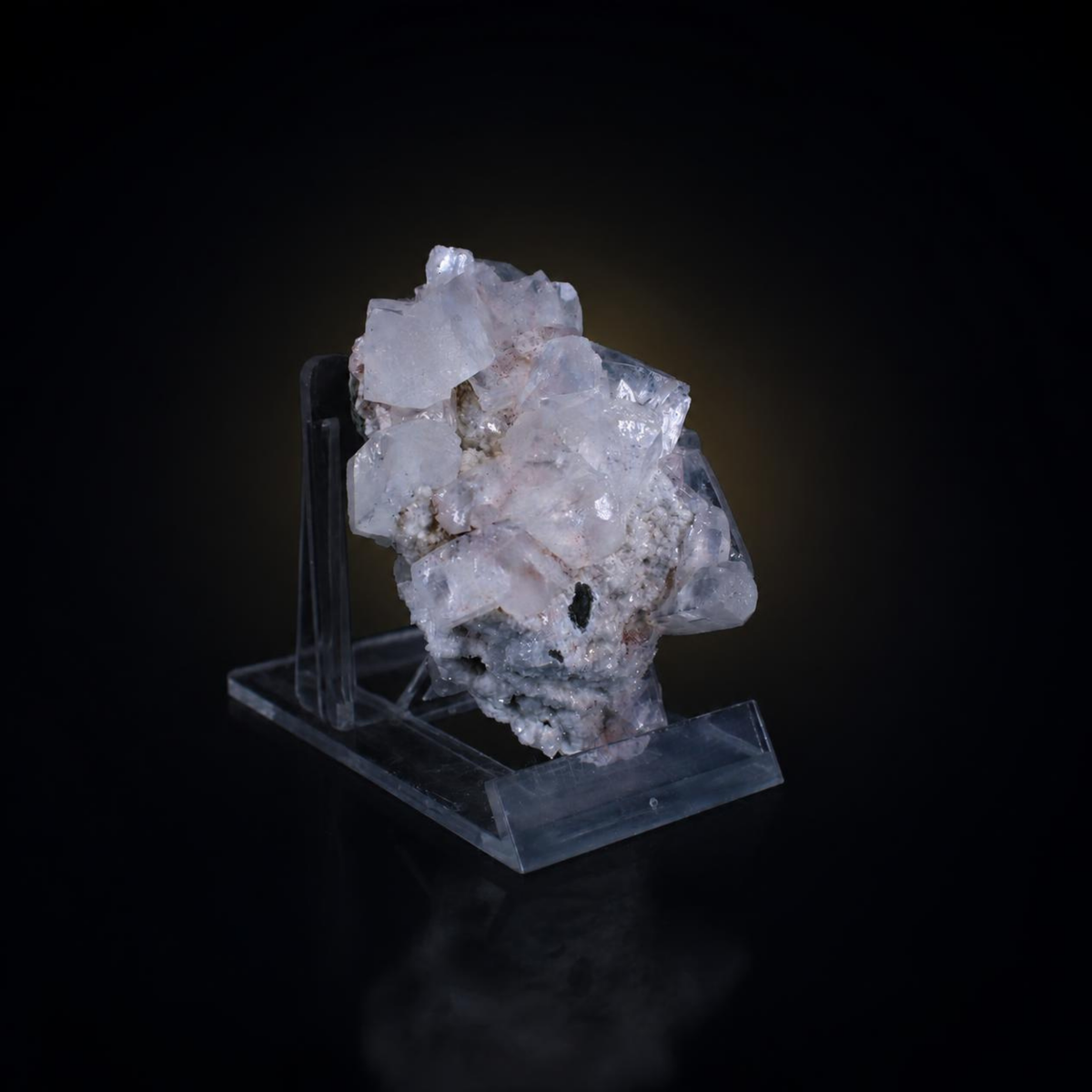 White Apophyllite Cluster on Quartz Matrix Natural Indian Mineral Specimen 7 × 4 × 4 cm | 80 g