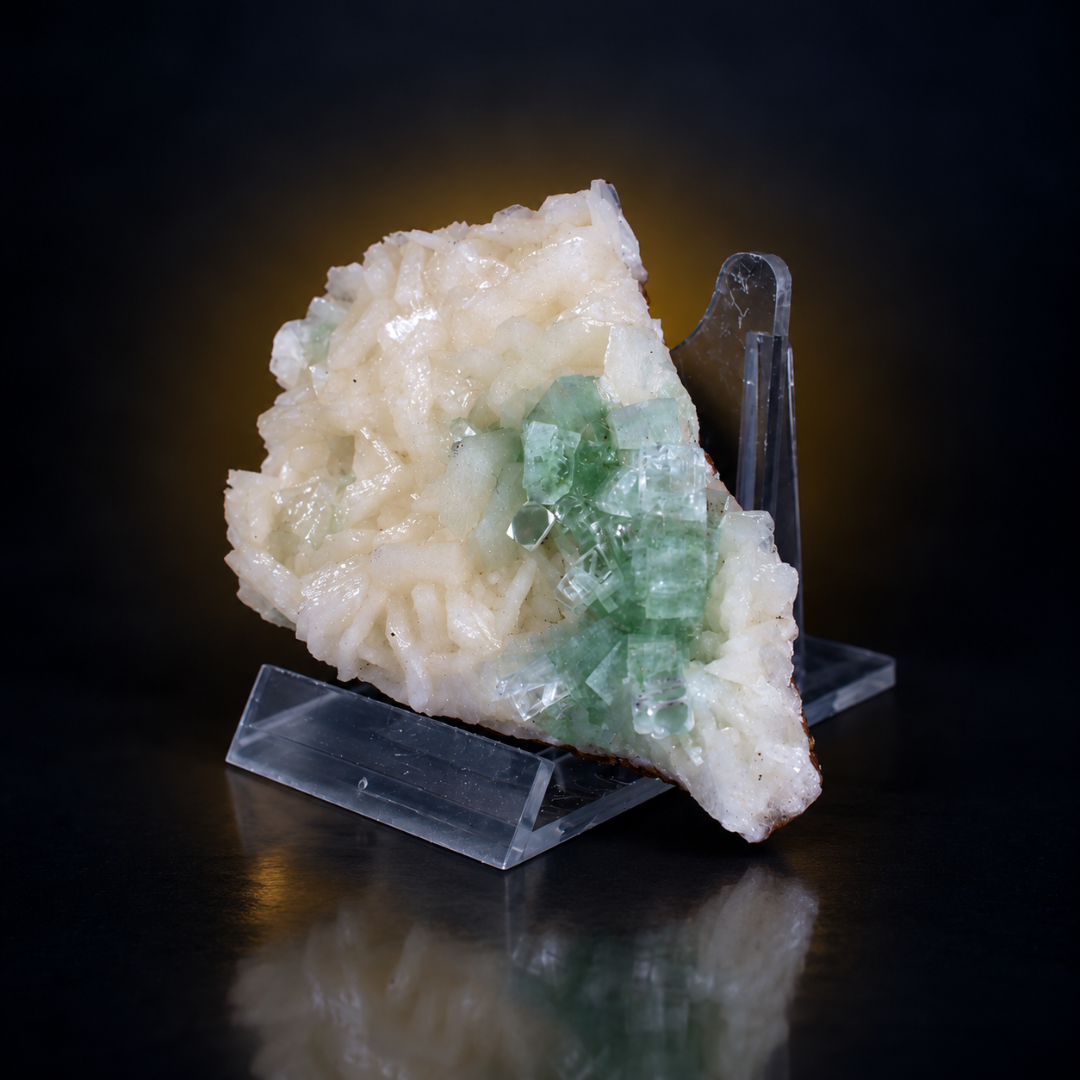 Natural Green Apophyllite with Heulandite Mineral Specimen – 74g