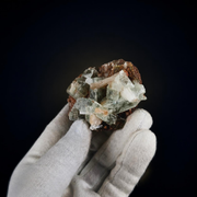 Green Apophyllite Crystal Cluster with Peach Stilbite on Matrix 8×6×4 cm | 120g
