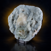 Natural Blue Druzy Matrix with Calcite & Apophyllite