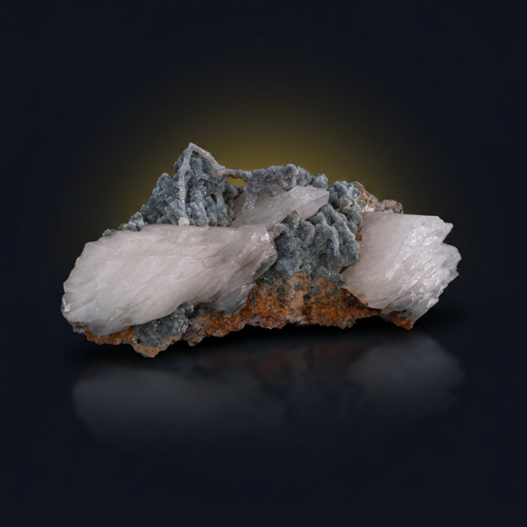 Stilbite and Heulandite and Chalcedony specimen — India, 1000 g.