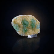 Natural Green Apophyllite with Stilbite Crystal Matrix Mineral Specimen from India 360 gm  14 × 10 × 2 cm