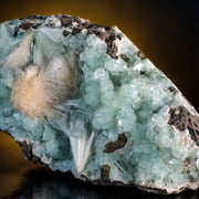 Natural Green Apophyllite with Stilbite Mineral Specimen  12 × 12 × 6 cm 890 g