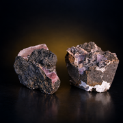 Natural Calcite Geode – 2 Piece Mineral Specimen Lot from India