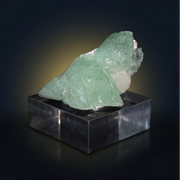 Natural Green Apophyllite Crystal with Heulandite Matrix – Mineral Specimen from India