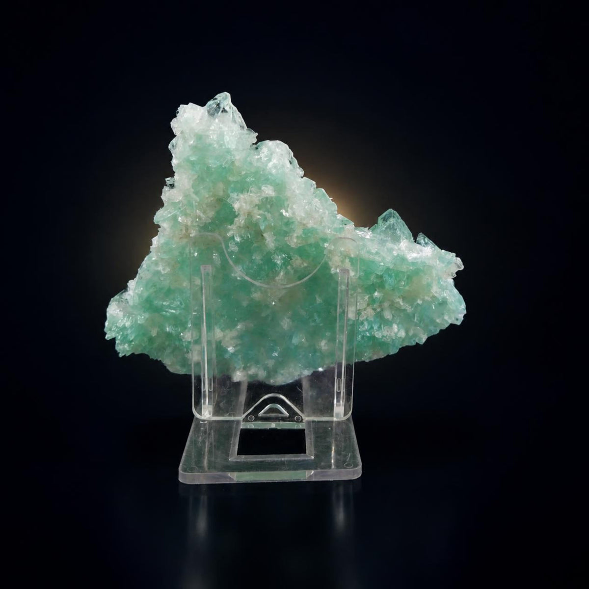 Natural Green Apophyllite Crystal Matrix Mineral Specimen from India 110 gm 10 × 9 × 2 cm
