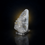 Botryoidal Yellow Fluorite on Quartz Crystal Specimen | 11×7×3 cm | 260g