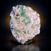 Natural Green Apophyllite with Heulandite & Scolecite Crystal Specimen – India