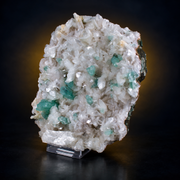 Natural Green Apophyllite with Heulandite Crystal Specimen – India