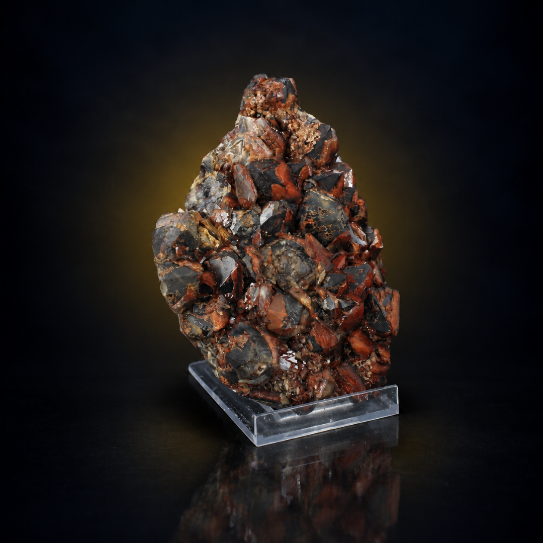 Amethyst and Hematite specimen — India, 940 g.