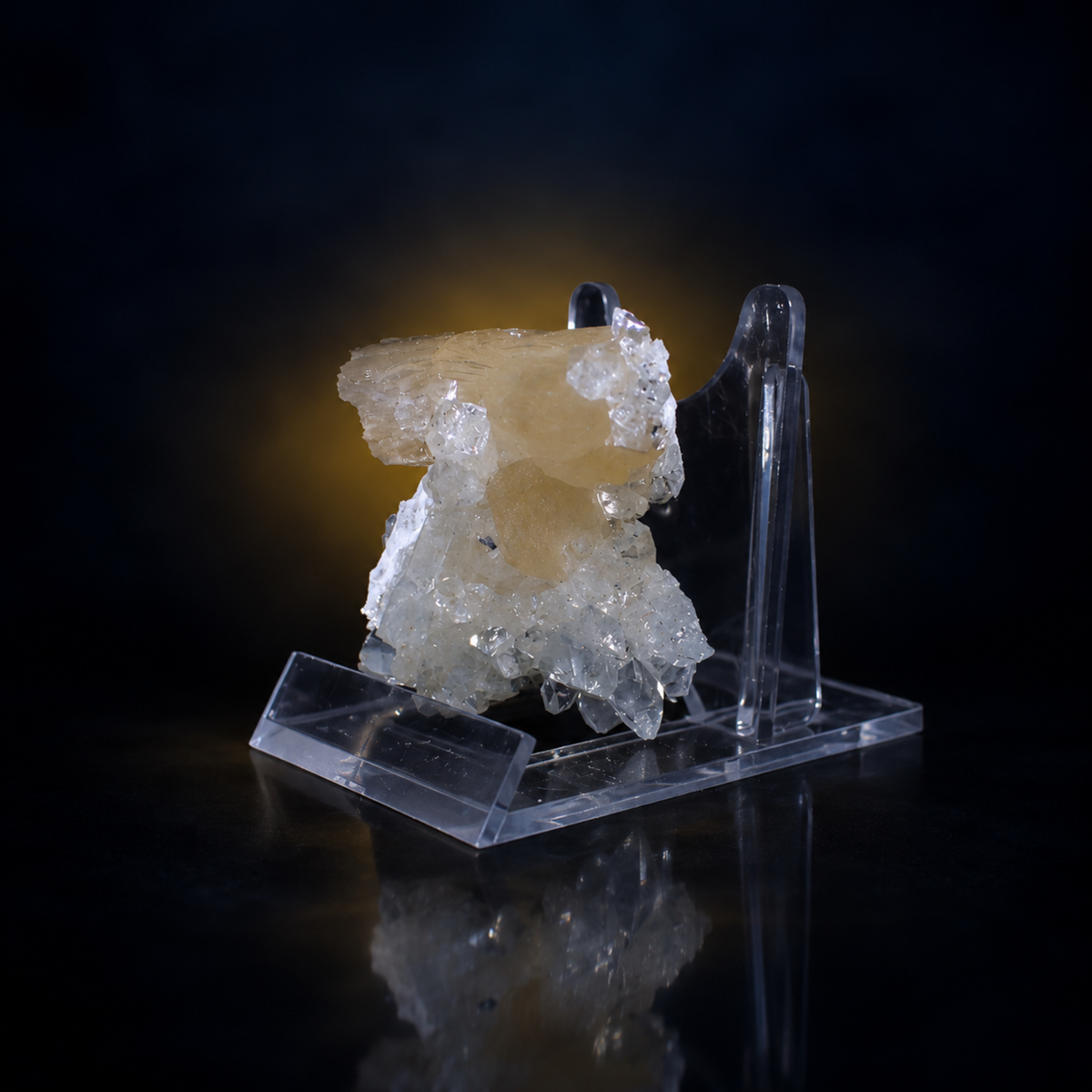 Natural Apophyllite with Stilbite Crystal Cluster – 30 g