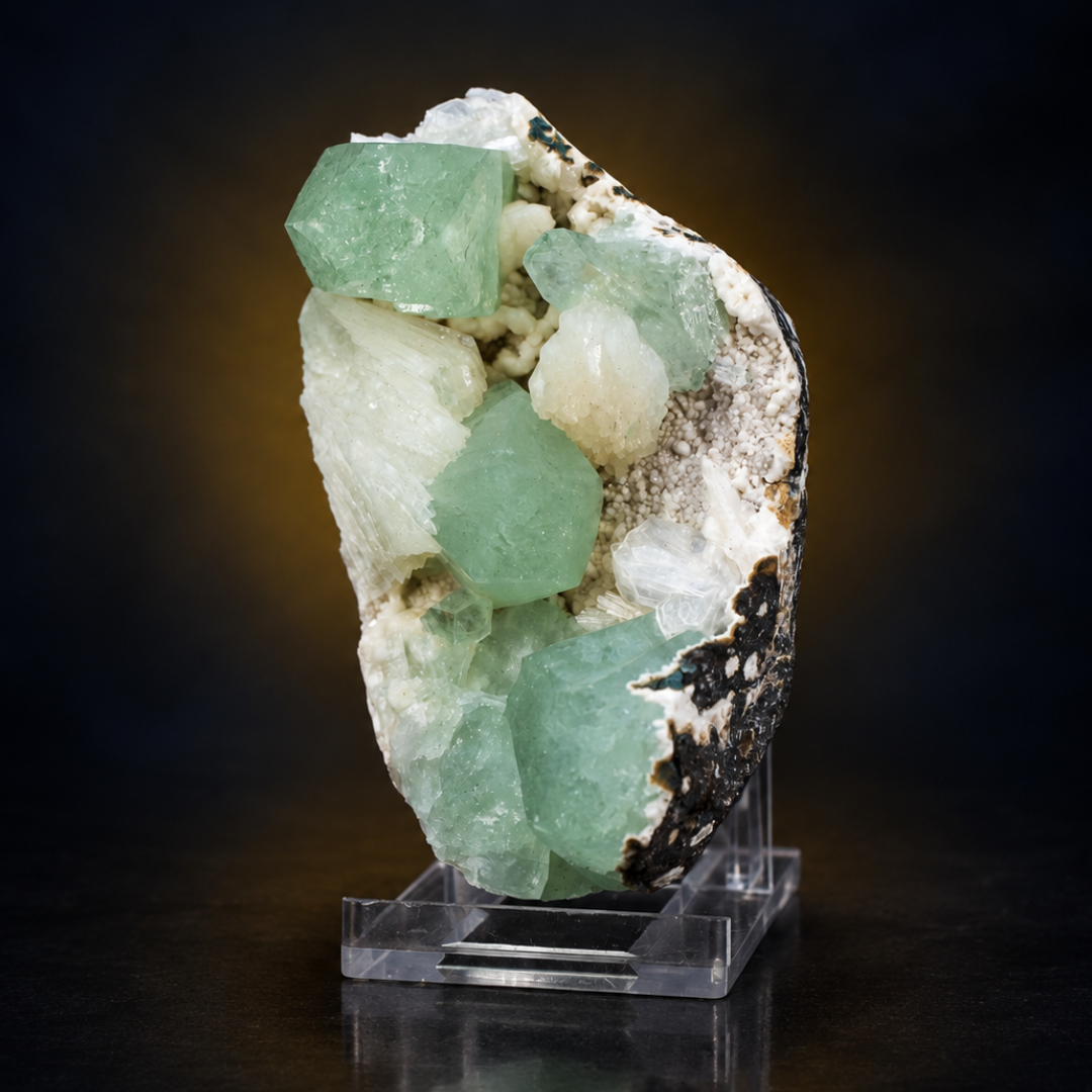 Natural Green Apophyllite Crystal Cluster – 150g